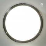 14" DOUBLE RING LED FLUSH MOUNT - 24W - 2000LMN - 3CCT - SATIN NICKEL - DIMMABLE