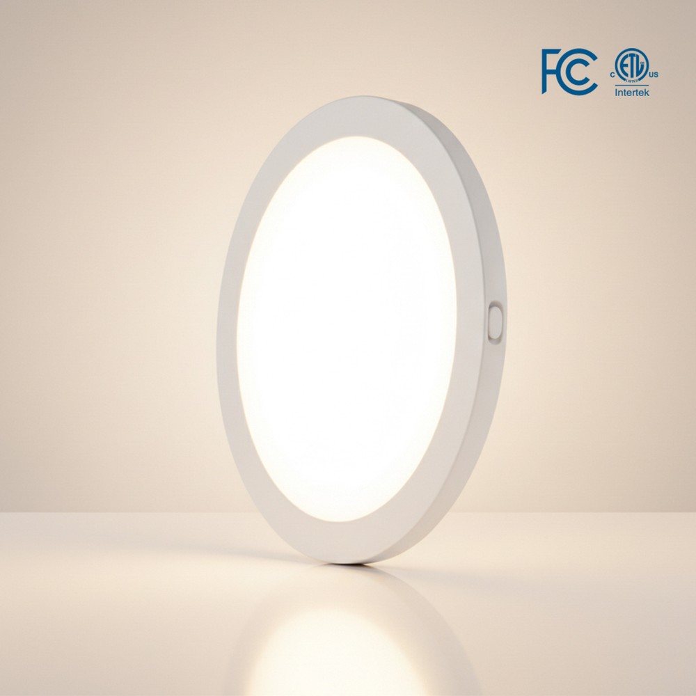12" LED FLUSH MOUNT - 24W - 2100LMN - 3CCT (3K -4K -5K) SELECTABLE - WHITE TRIM