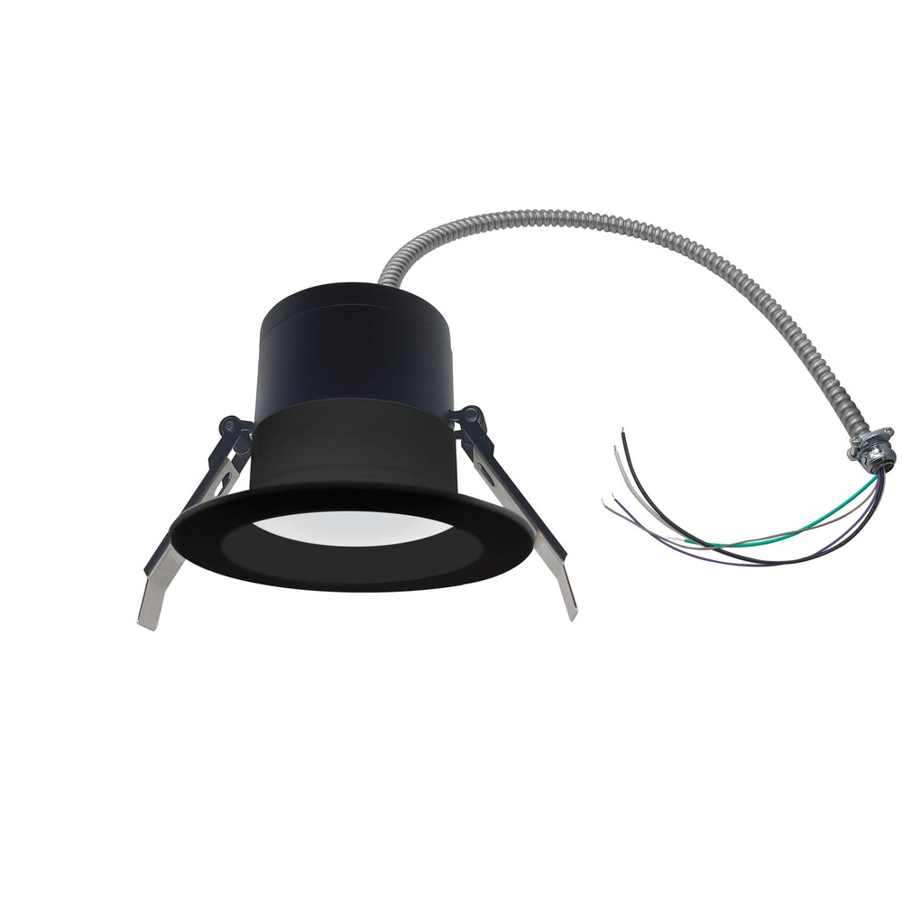 Split Downlight 4\" 15-12-9W 120-347V 27-30-35-40-50K black frost dimmable TRIAC & 0-10V