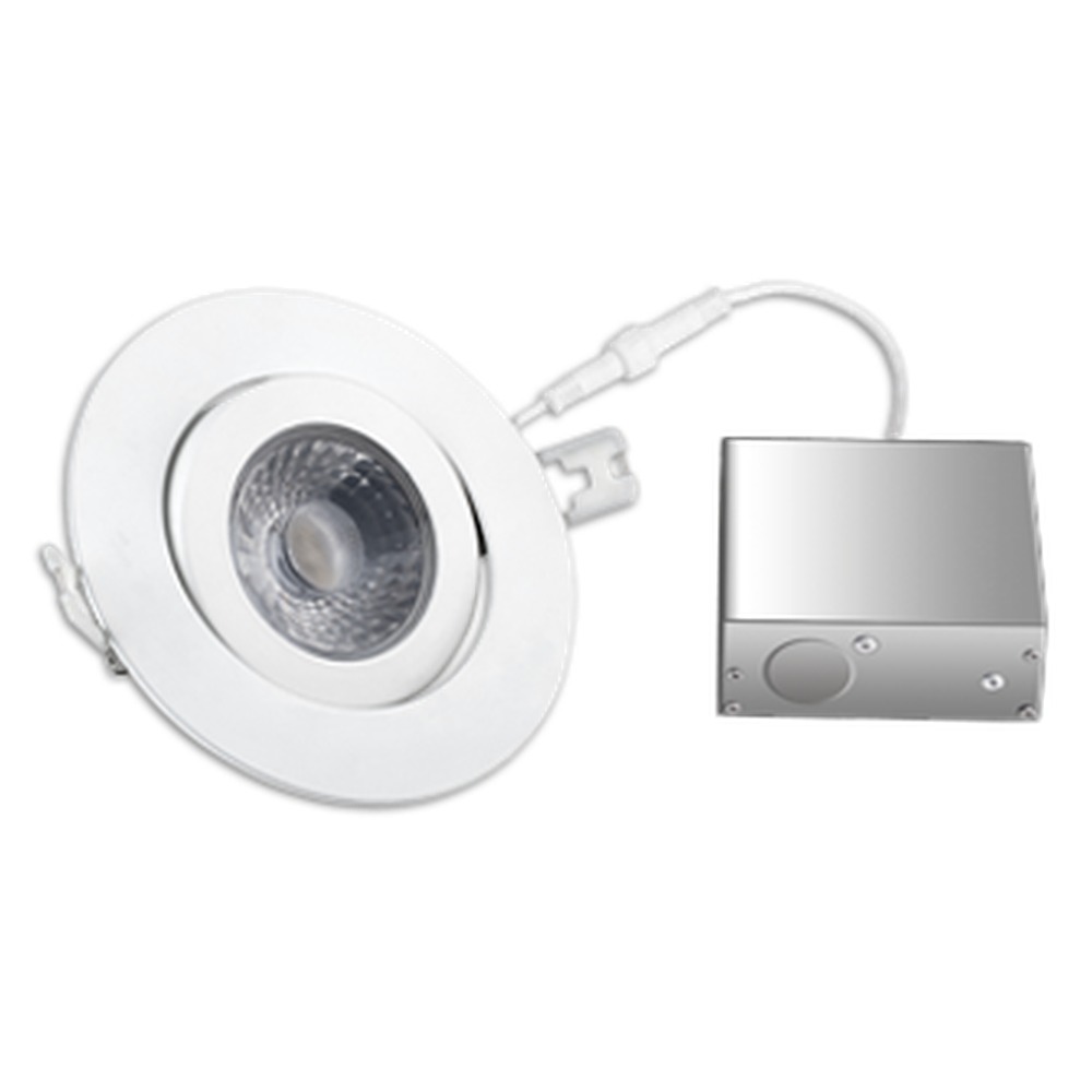 FLP3.5-8W-40K - ROND - LED 8W - 550 LUMENS - ANGLE DE FAISCEAU DE 110°. 41/4 DIAM. X 5/8 H. TROU À PERCER DE 37/8. CÂDRE