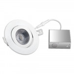 FLP3.5G-8W-40K - ROND - ORIENTABLE - LED 8W - 550 LUMENS. 43/4 DIAM. X 11/4 D'ÉPAISSEUR. ANGLE DE FAISCEAU DE 38°. TROU