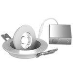 FLP4-10W-40K - ROND - LED 10W - 750 LUMENS. ANGLE DE FAISCEAU 110°. 47/8 DIAM. X 7/8 H. TROU À PERCER DE 41/4 OU 41/8.