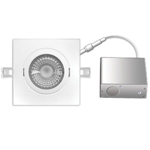 FLP4G-10W-30K - ROND - ORIENTABLE - LED 10W - 750 LUMENS. ANGLE DE FAISCEAU 38°. 47/8 DIAM. X 15/8 H. TROU À