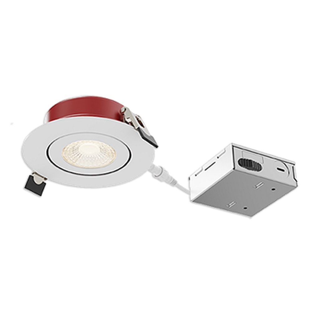 FLP4G-10W-40K - ROND - ORIENTABLE - LED 10W - 750 LUMENS. ANGLE DE FAISCEAU 38°. 47/8 DIAM. X 15/8 H. TROU À