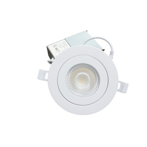 Slim Panel 4\" 9W 120V 27-30-35-40-50K white clear Gimbal dim TRIAC