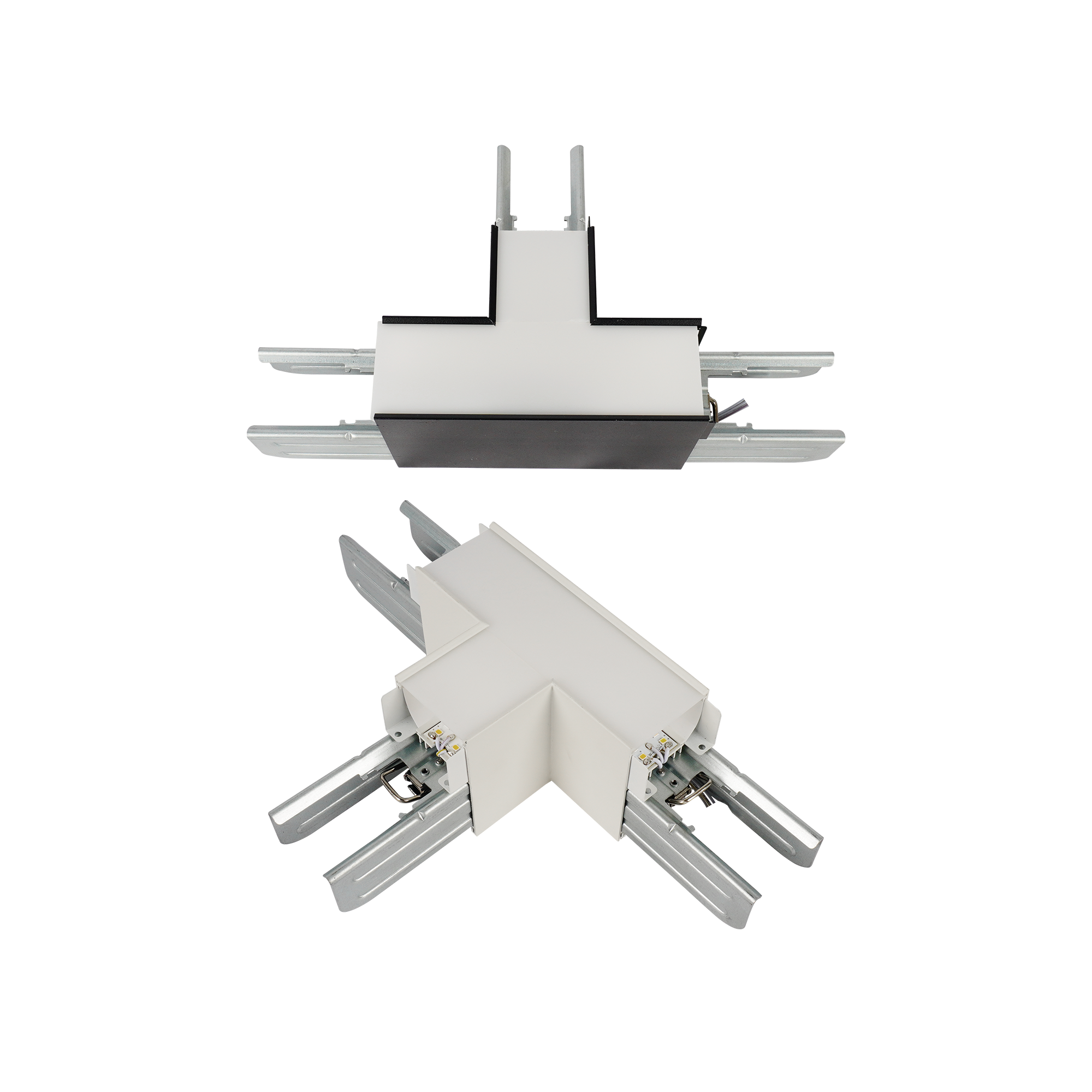 T-CONNECTOR FOR ARCHITECTURAL LED LINEAR STRIP (BLACK = ALS-T-CONN-BK & WHITE = ALS-T-CONN-WH)