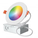 4" 11W RGB Tunable White 2700K-4000K Smart Home WiFi LED Recessed Light Matte White