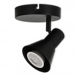 LED CEILING LIGHT FOR GU10 BULBS - SERIES 190 - 1 LIGHT - BLACK