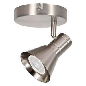 LED CEILING LIGHT FOR GU10 BULBS - SERIES 190 - 1 LIGHT - BRUSHED STEEL