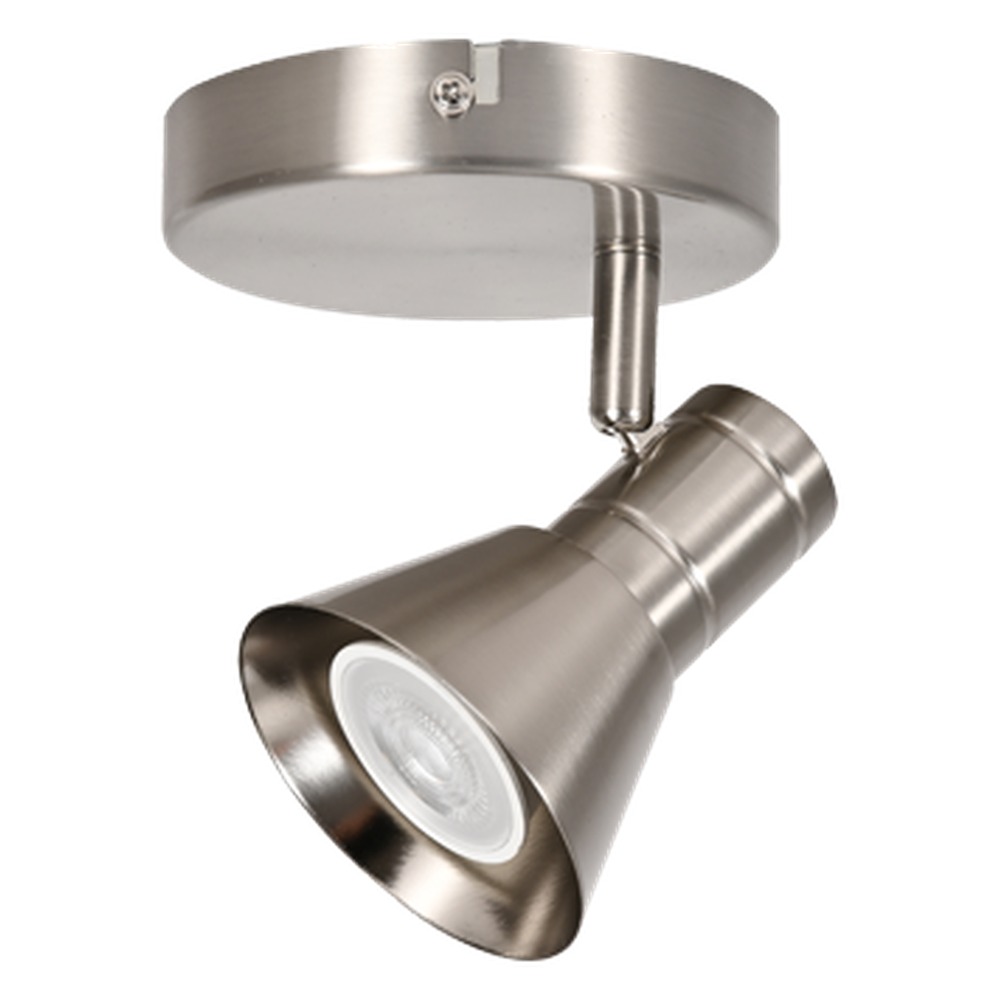 LED CEILING LIGHT FOR GU10 BULBS - SERIES 190 - 1 LIGHT - BRUSHED STEEL