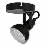 LED CEILING LIGHT FOR GU10 BULBS - SERIES 215 - 1 LIGHT - BLACK