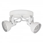 LED CEILING LIGHT FOR GU10 BULBS - SERIES 215 - 2 LIGHTS - WHITE
