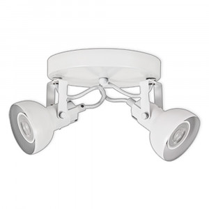 LED CEILING LIGHT FOR GU10 BULBS - SERIES 215 - 2 LIGHTS - WHITE