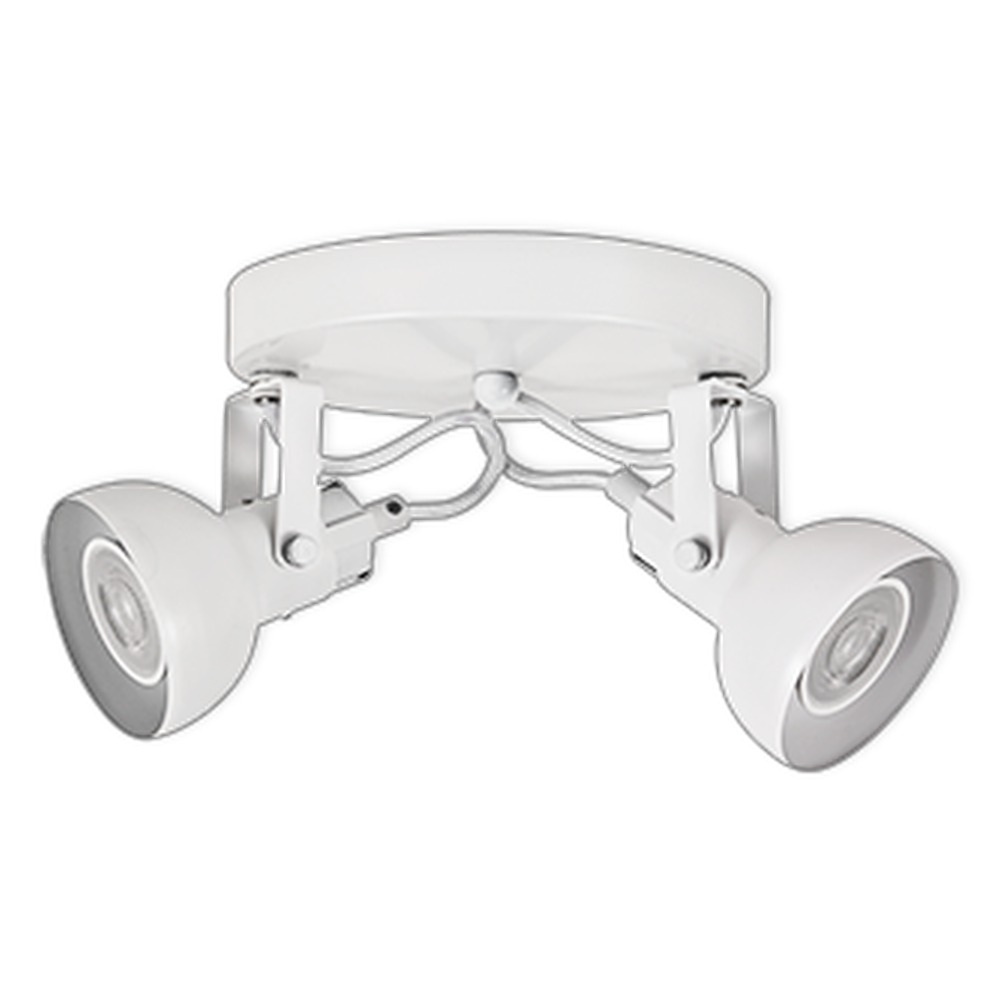 LED CEILING LIGHT FOR GU10 BULBS - SERIES 215 - 2 LIGHTS - WHITE