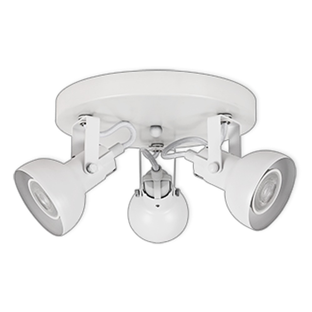 LED CEILING LIGHT FOR GU10 BULBS - SERIES 215 - 3 LIGHTS - WHITE
