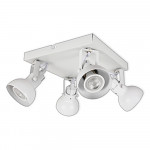 LED CEILING LIGHT FOR GU10 BULBS - SERIES 215 - 4 LIGHTS - WHITE