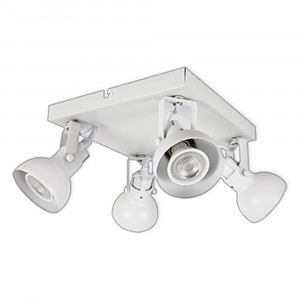 LED CEILING LIGHT FOR GU10 BULBS - SERIES 215 - 4 LIGHTS - WHITE