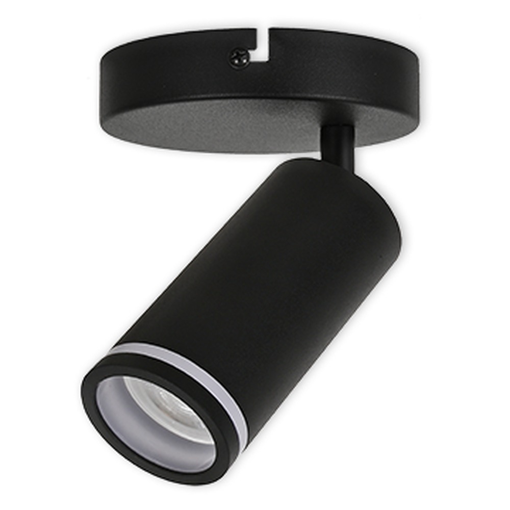 LED CEILING LIGHT FOR GU10 BULBS - SERIES 302 - 1 LIGHT - BLACK