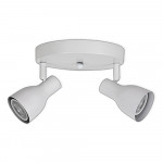 LED CEILING LIGHT FOR GU10 BULBS - SERIES 304 - 2 LIGHTS - WHITE