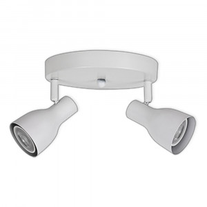 LED CEILING LIGHT FOR GU10 BULBS - SERIES 304 - 2 LIGHTS - WHITE
