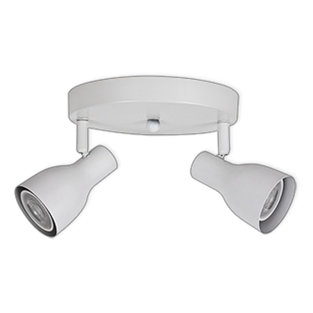 LED CEILING LIGHT FOR GU10 BULBS - SERIES 304 - 2 LIGHTS - WHITE