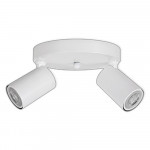LED CEILING LIGHT FOR GU10 BULBS - SERIES 104 - 2 LIGHTS - WHITE