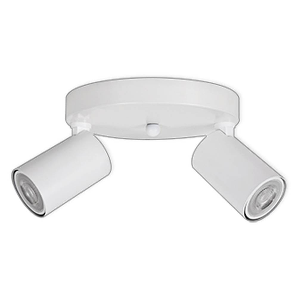 LED CEILING LIGHT FOR GU10 BULBS - SERIES 104 - 2 LIGHTS - WHITE