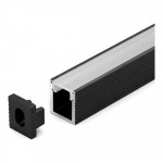 BENDABLE ALUMINUM PROFILE STRAIGHT 5412 WITH SILICON COVER 8FT SILVER