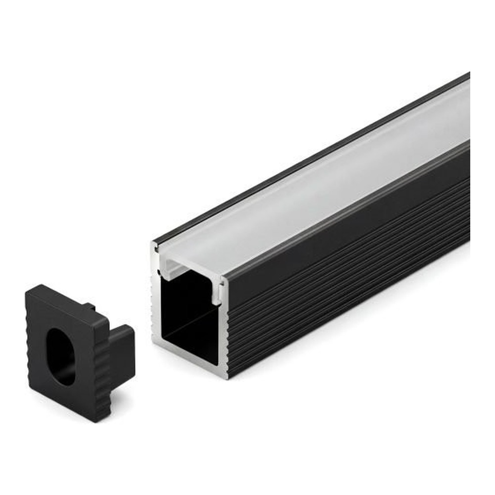 BENDABLE ALUMINUM PROFILE STRAIGHT WITH 2PCS ENDCAPS & SILICON COVER SILVER