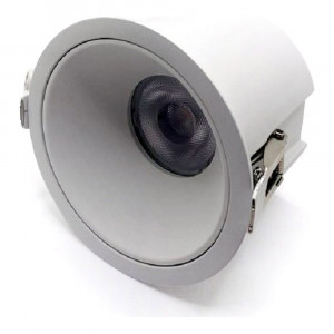 ANTI-GLARE SINGLE HEAD RECESSED FIXTURE 120VAC 15W 1050LM BEAM ANGLE 36° 4000K PF>0.9 CRI>90 DAMP LOCATION