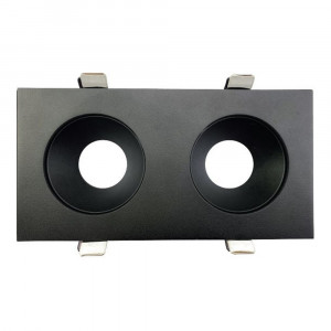 3 inch double round frame with trim for DL3 series - Black