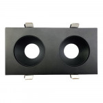 3 inch double round frame with trim for DL3 series - White