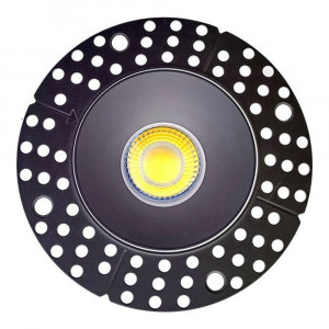 3 INCH ROUND FRAME TRIMLESS FOR DL3 SERIES - BLACK