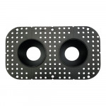 4 inch double round frame trimless for DL3 series - Black