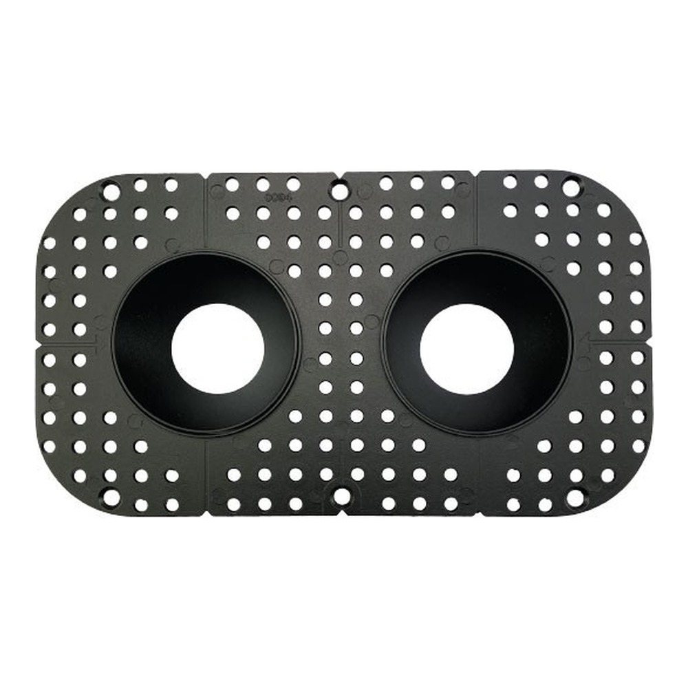 4 inch double round frame trimless for DL3 series - Black