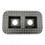 3 inch double Square frame with trim for DL3 series - White