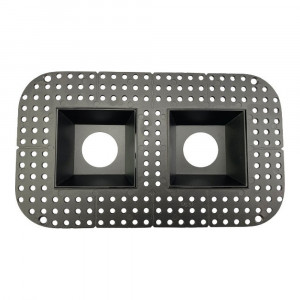 3 inch double Square frame with trim for DL3 series - White