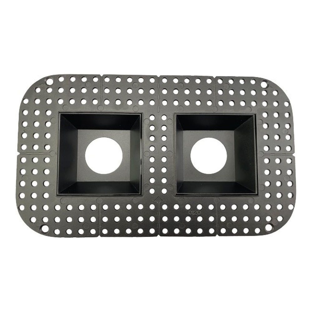 3 inch double Square frame with trim for DL3 series - White