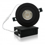 3.5 INCHES RECESSED LED GIMBAL MULTI DIRECTION 8W  - 10-130 V AC - WET LOCATION IC-RATED - 830 LM - CRI>85 - 5CCT -