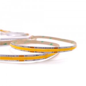 Long Run COB Strip Lights 8mm PCB Width 384LED/m - 8W/m  -24V DC - 640 lm/m - 10m/Roll - IP20 4000K  -3 years warranty