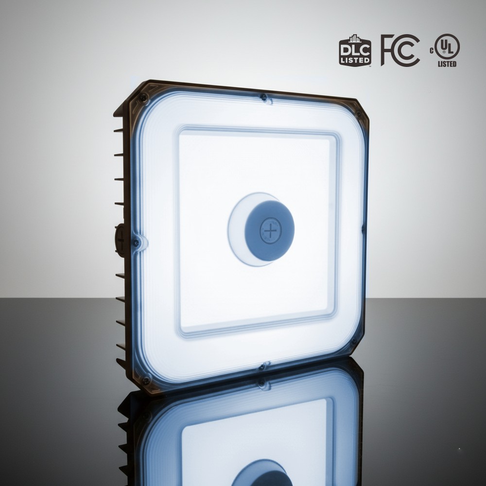 LED CANOPY 3CCT (3500K - 1000K AND 5000K) + 3 WATTAGE SELECTABLE (60W - 10W AND 100W) - 135L/WATT OR 13500 MAX