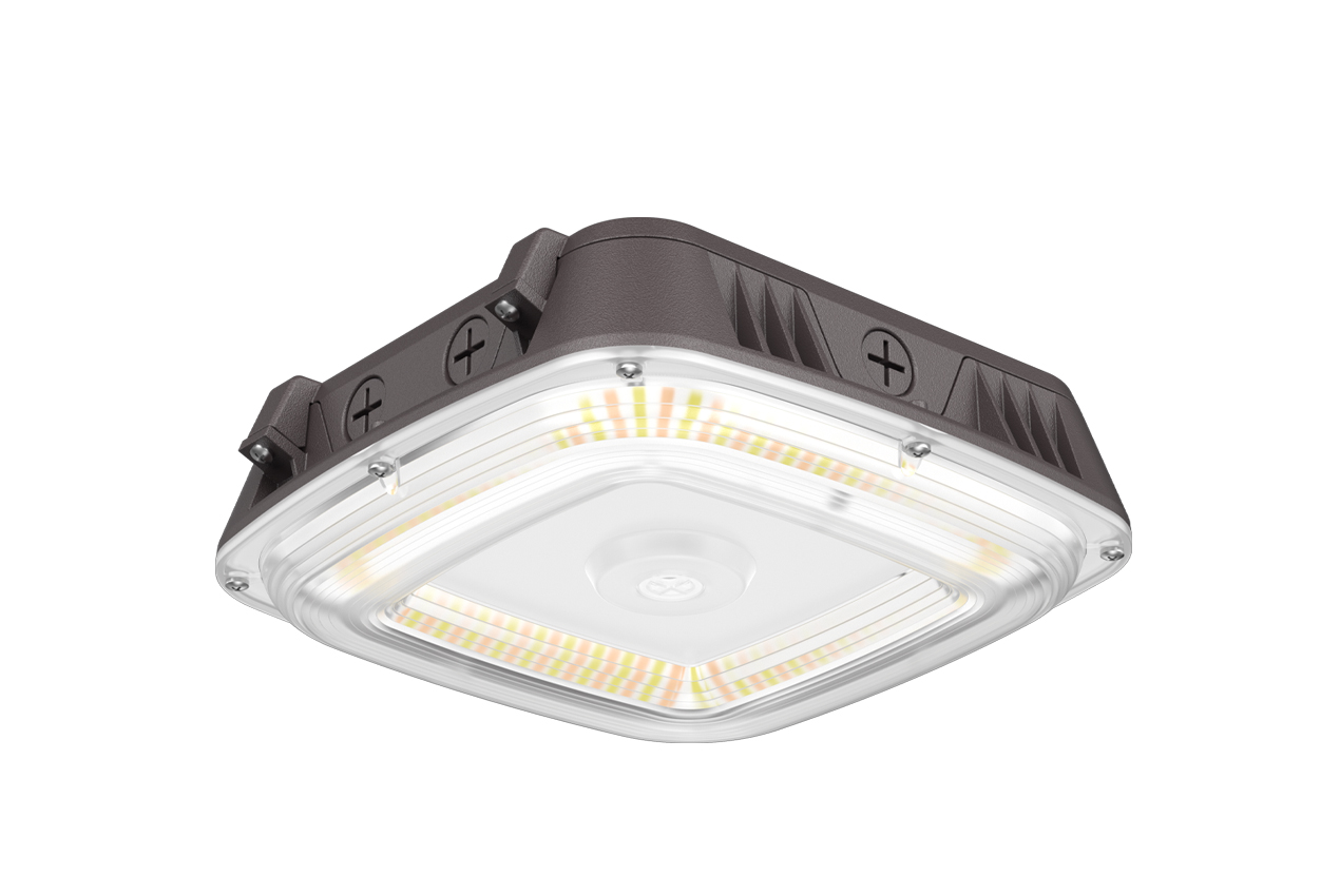CPM - Canopy Light - Square - 20W/40W/55W/65W/75W - 3000K/4000K/5000K - 120-347V - Bronze - 5 Year Warranty