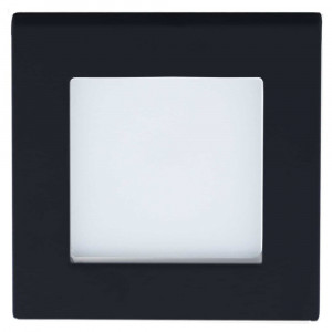 4" Round Hole Square LED Recessed Light 11W Matte Black