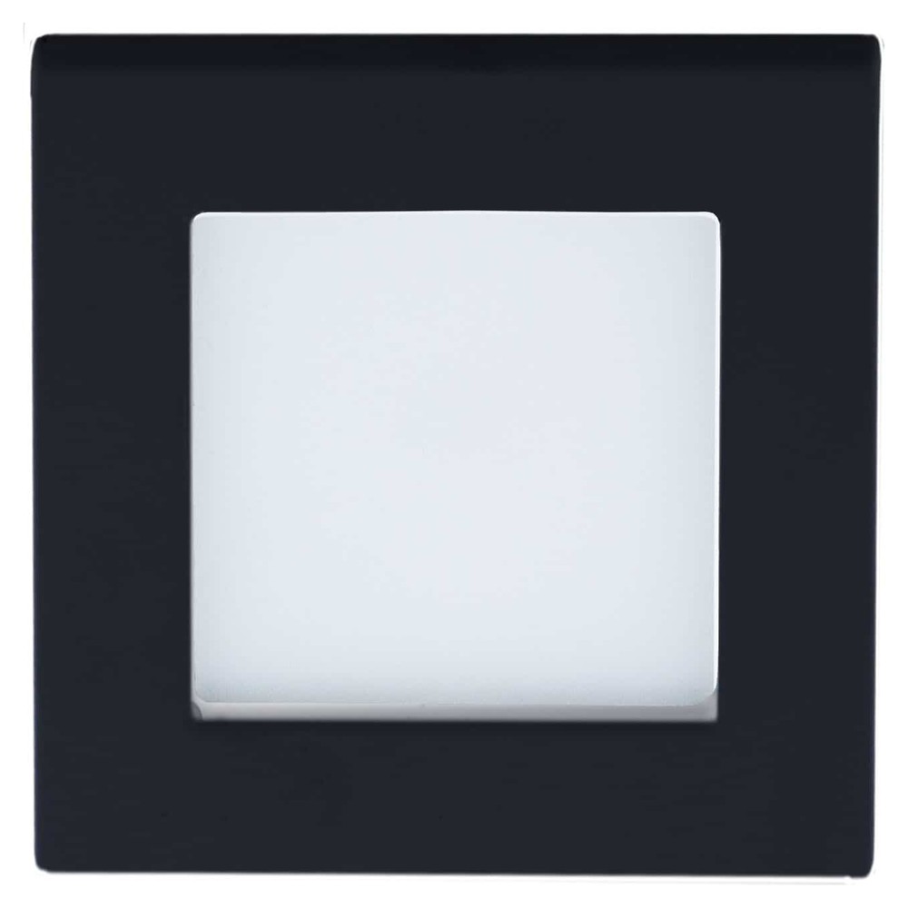 4" Round Hole Square LED Recessed Light 11W Matte Black