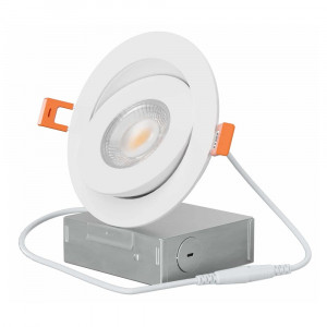 4-pack 4" LED Recessed Light Adjustable 360 Degrees 11W Matte White