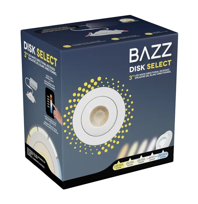 3" Directional LED Recessed Light 5CCT Pro Wet Location Airtight Matte White