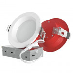4" Baffle 2-Hour Fire-Rated 5CCT LED Recessed Light Damp Location Airtight Matte White