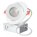 4" Directional 5CCT Pro LED Recessed Light Wet Location Airtight Matte White