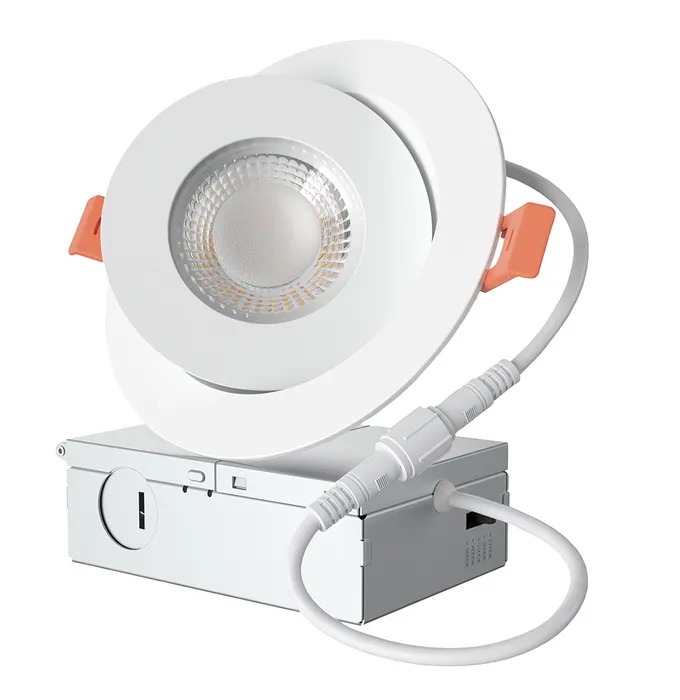 4" Directional 5CCT Pro LED Recessed Light Wet Location Airtight Matte White