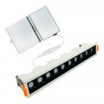 10-Spot Rectangle Bar LED Recessed 3000K Matte White